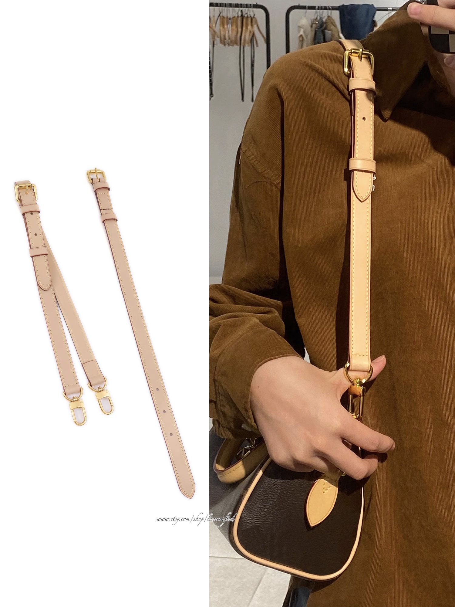 Bandoulière Bag Strap - Luxury VVN Beige