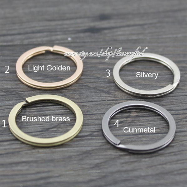 20 Pcs 30mm metal Silvery Gunmetal Light golden Brushed brass key ring Zipper pendant for bag purse coin handbag clutch making