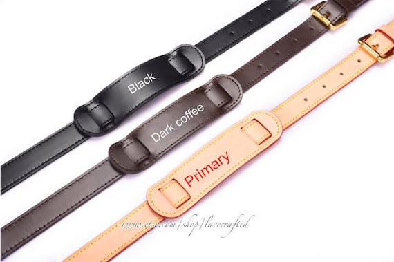 Black Pebble Leather Strap - 1 inch (25mm) Wide - Choose Length