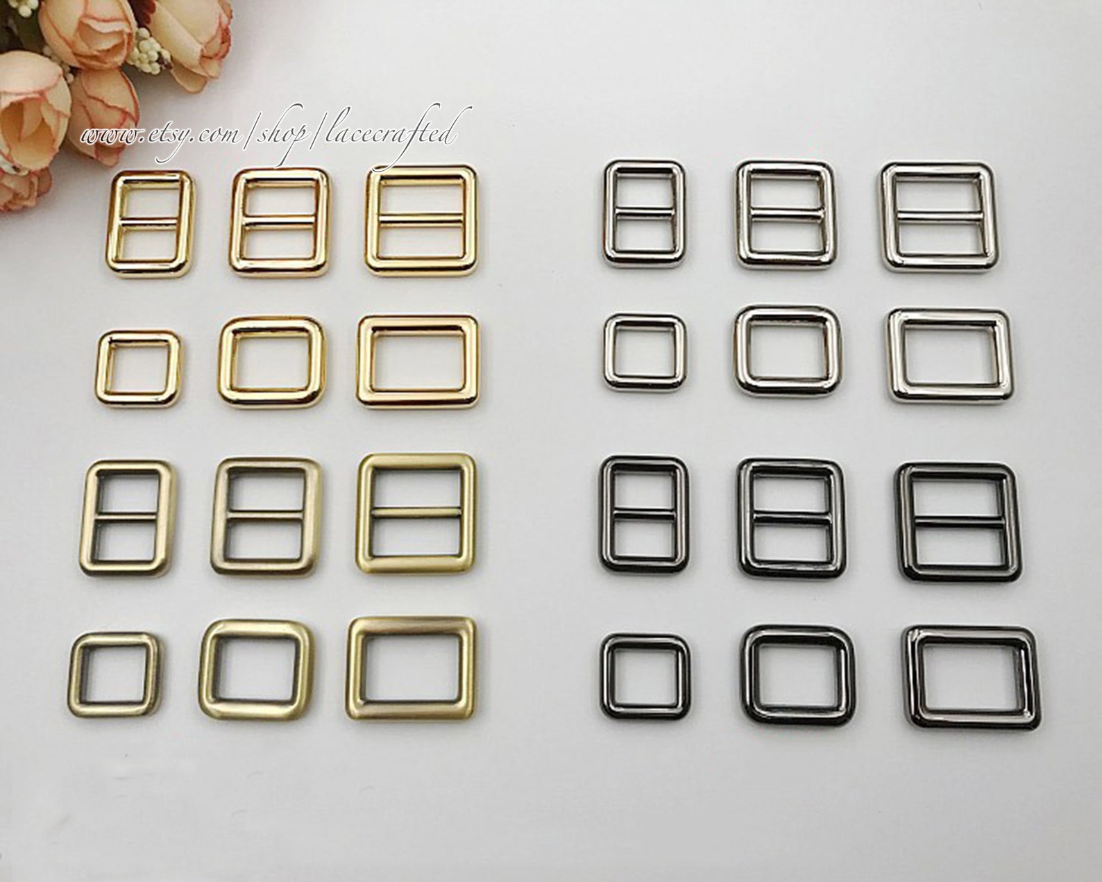 10 Pcs 12mm 16mm 19mm Adjuster Rectangle Sliders Strap - Etsy