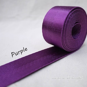 5meter 1.25 inch/32mm width Purple Nylon webbing colorfully key fob webbing bag strap purse strap Nylon Belt Handle