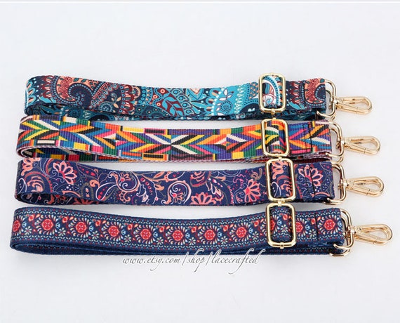 2pcs/lot 3.8cm Embroidery Wide Shoulder Strap Webbing Bag