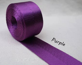 5meter 1 inch/25mm width Purple Nylon webbing colorfully key fob webbing bag strap purse strap Nylon Belt Handle