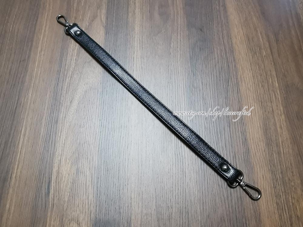 1 Pc Black Removable Leather Handle Purse Replacement Handle PU Leather ...