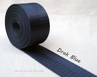 5meter 1.5 inch/38mm width Dark blue Nylon webbing colorfully key fob webbing bag strap purse strap Nylon Belt Handle