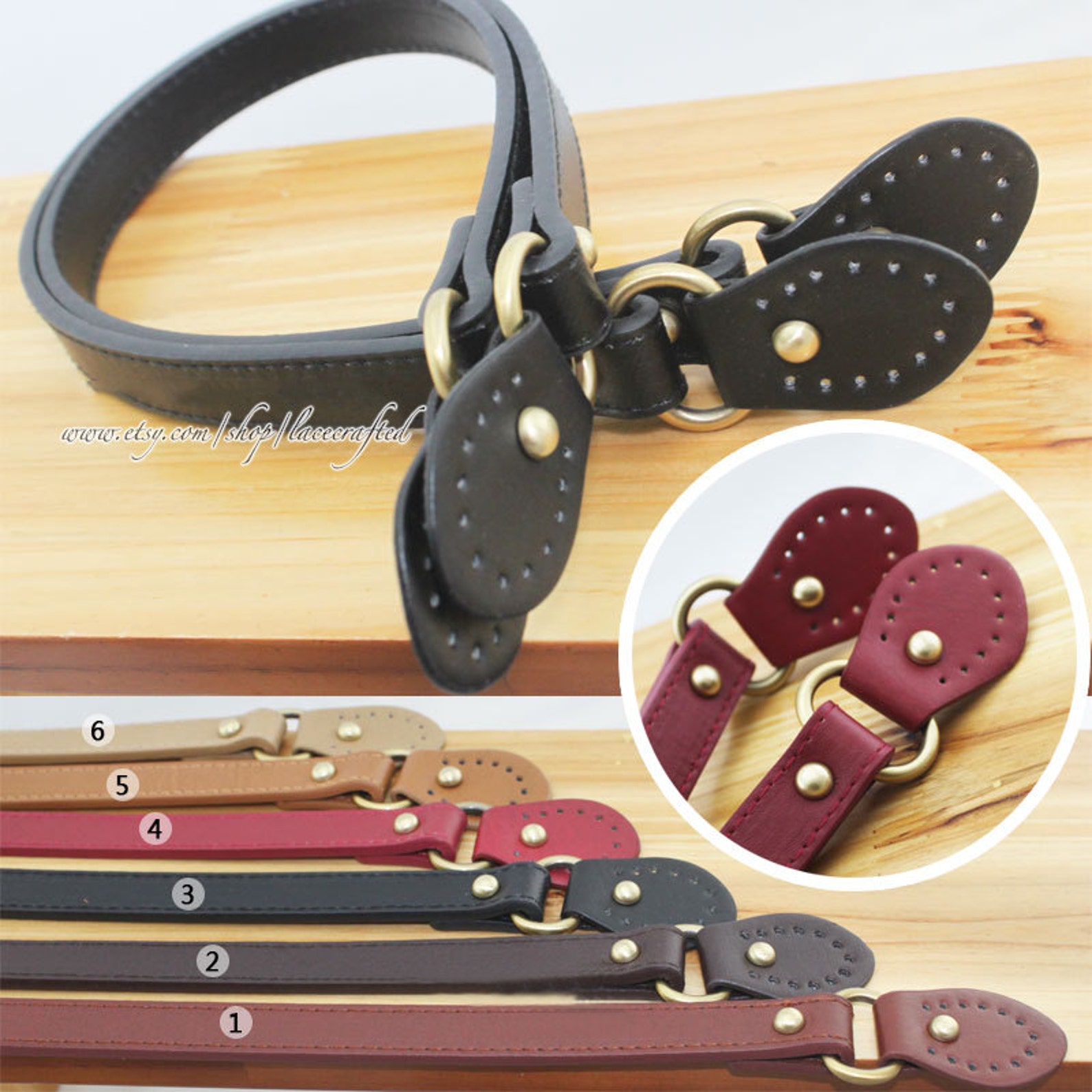 1 pair 22.8 inches PU Leather bag Strap Material 0.7inch Etsy