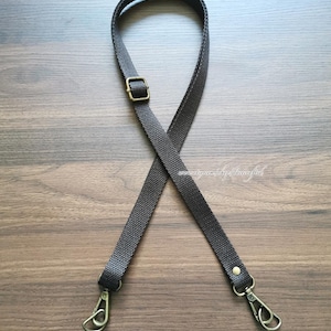 1 pièce de 74 à 135 cm de longueur, 20 mm de largeur, réglable, sangle de rechange en coton, sangle en toile pour bandoulière, sac à main, boucle en bronze