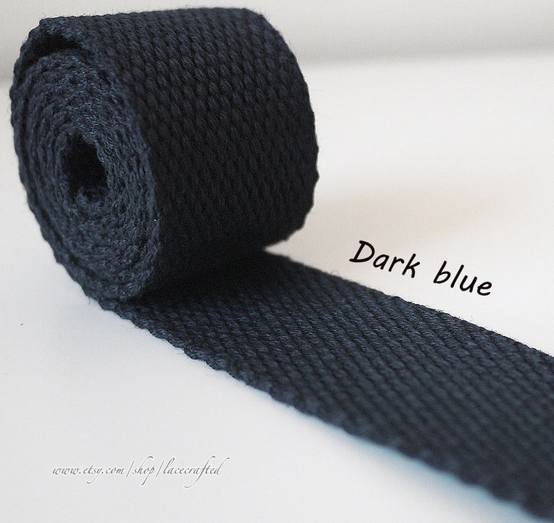 Behandelen Breedte Polyester Katoen 30mm Blauw Dikke Singelband Canvas Tas 5 Belt Cotton Donker Meter Riem Sleutelhanger 5L3A4Rj