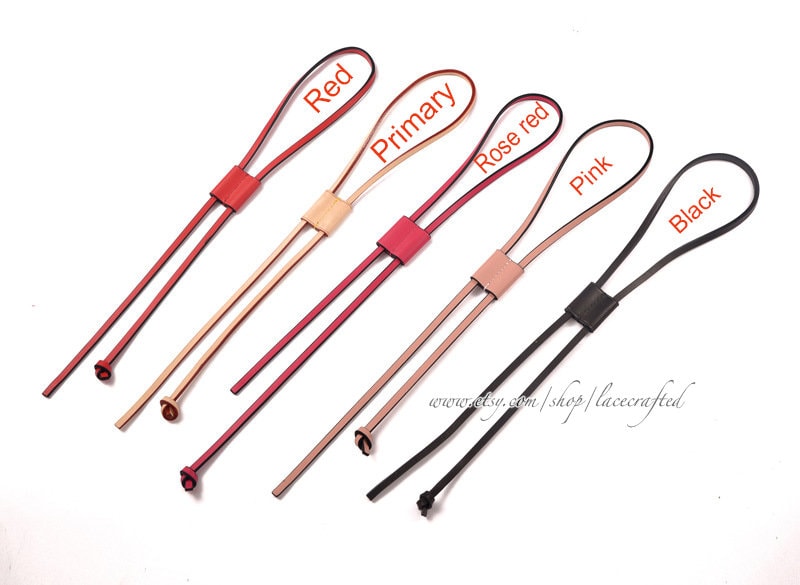 1 pièce primaire rose rouge noir en cuir véritable cordon cordelette de maintien de la glissière sac seau Noe NM Noe BB sangle de rechange
