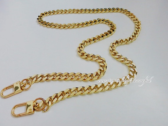 Minimalist Chain Bag Strap Gold Replaceable