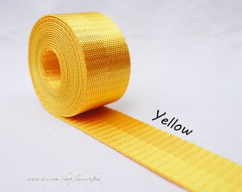 5meter 1.5 inch/38mm width Yellow Nylon webbing colorfully key fob webbing bag strap purse strap Nylon Belt Handle
