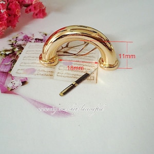 10 pieces 18mm Light golden Screw Bridge buckle Belt buckle Strap buckle