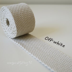 5 meter 30mm width Off-white Polyester Cotton webbing strap Canvas Webbing key fobs bag strap purse strap Thick Canvas Cotton Belt Handle
