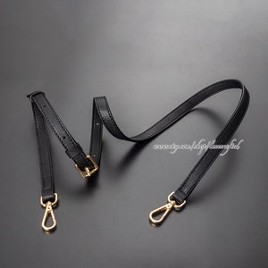 1 Stück Schwarz Einstellbar PU-Leder Ersetzen Bag Strap Gürtel Ersatz Tasche Geldbörse Strap Cross Körper