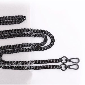 1 Stück 8mm 11mm Breite matt schwarz Kette Riemen Griff Ersatz Tasche Geldbörse Riemen Kreuz Körper Riemen ersetzen YY