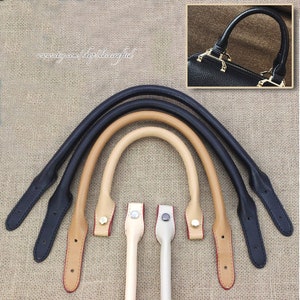 1 pair Black Coffee Dark blue Light gray Beige Apricot Speedy Removable Purse Replacement handle PU Leather Bag Handles With Screw