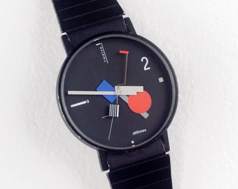 Memphis Postmoderne Armbanduhr von Nicolai Canetti für Artime, 1986 in der Schweiz hergestellt