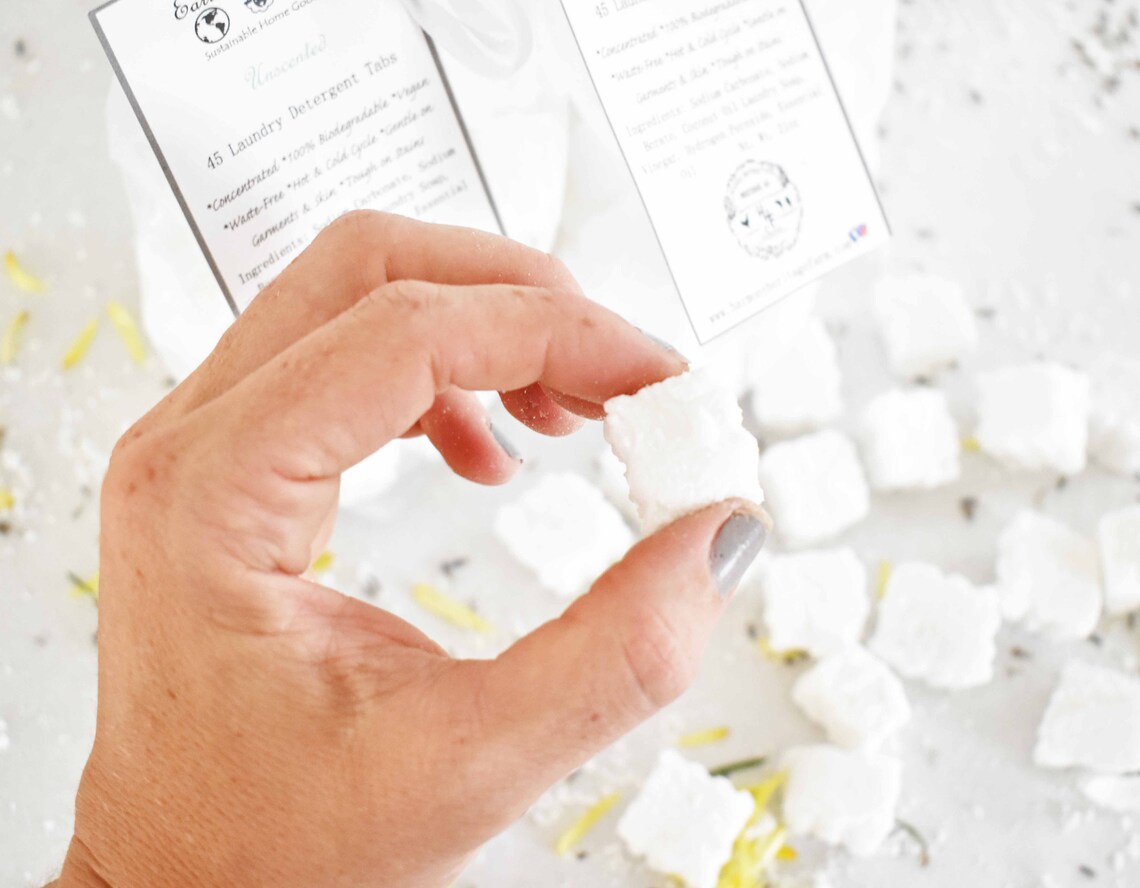 Laundry Detergent Tabs 0 Waste Nontoxic Biodegradable Eco Etsy