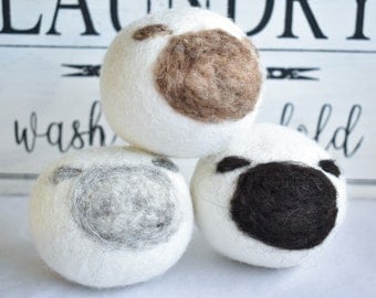 Dryer Balls 3 Pack XL All Natural Cottagecore Sheep, Lavender Mint or Unscented