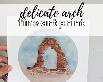 Delicate Arch Utah Print Embroidery + Mixed Media