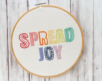 Hand Embroidery Kit // Spread Joy Sampler Pattern //