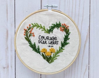 Hand Embroidery Pattern // Courage, Dear Heart  //