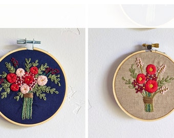 Kit de broderie à la main petits bouquets