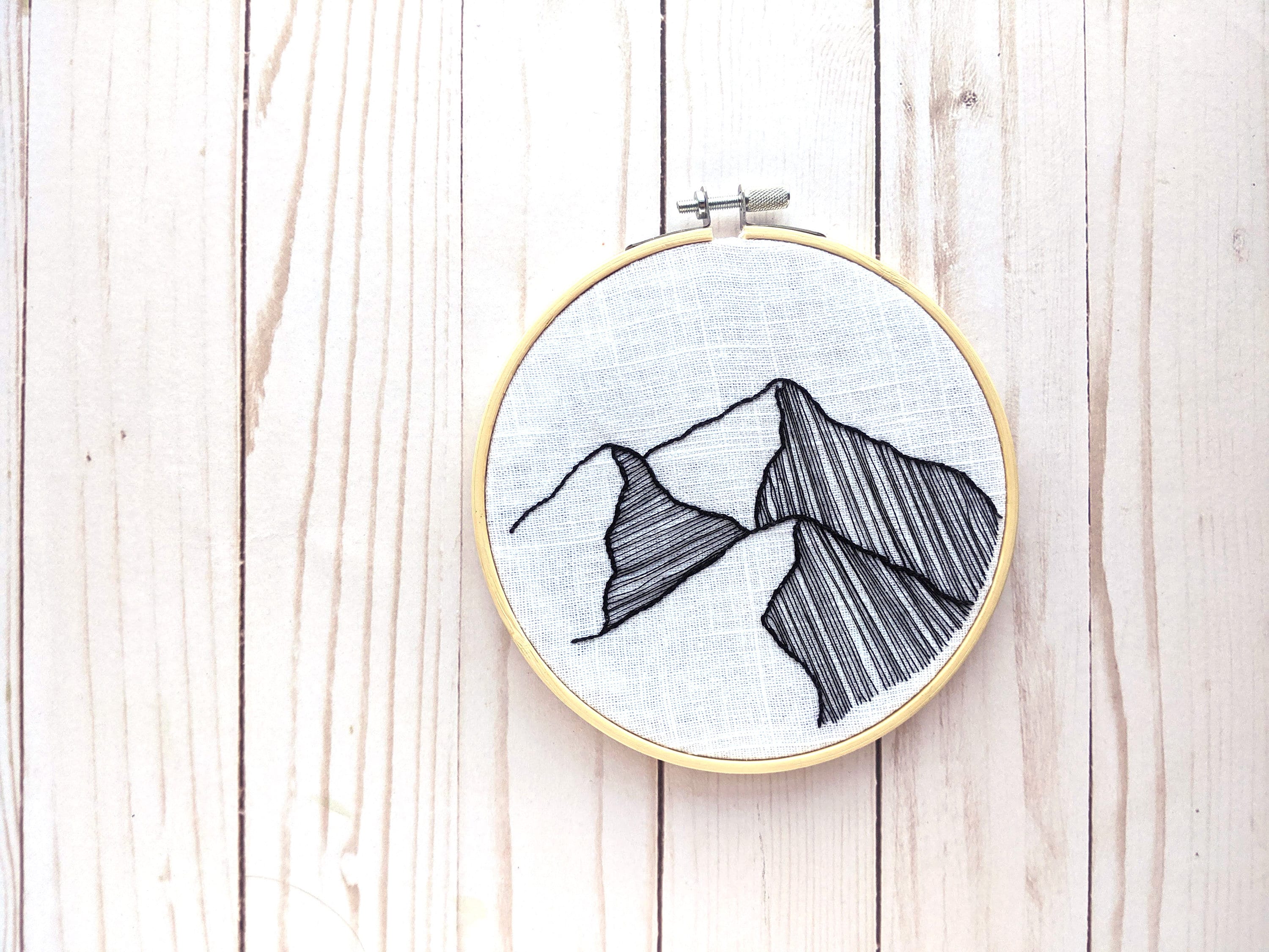 Hand Embroidery Kit // Mountains // DIY Hoop Art // Simple - Etsy New  Zealand