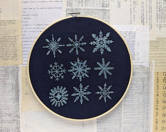 Snowflake Grid Hand Embroidery Kit