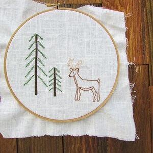 Deer hand embroidery sybju  etsy Deer hand embroidery sybju  etsy
