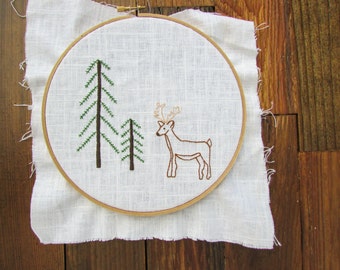 Deer Hand Embroidery Pattern