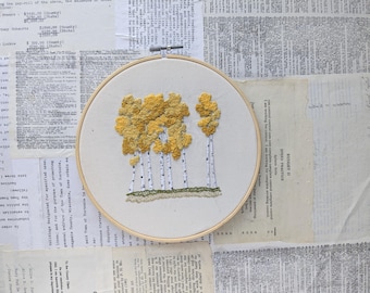 Aspen Trees Hand Embroidery Kit