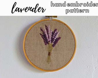 Lavender Bouquet Hand Embroidery Pattern