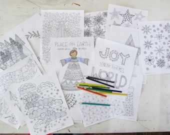 Christmas Hymns Coloring Book