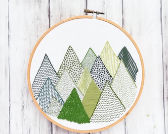 Hand Embroidery Pattern // Evergreen Trees // DIY embroidery //