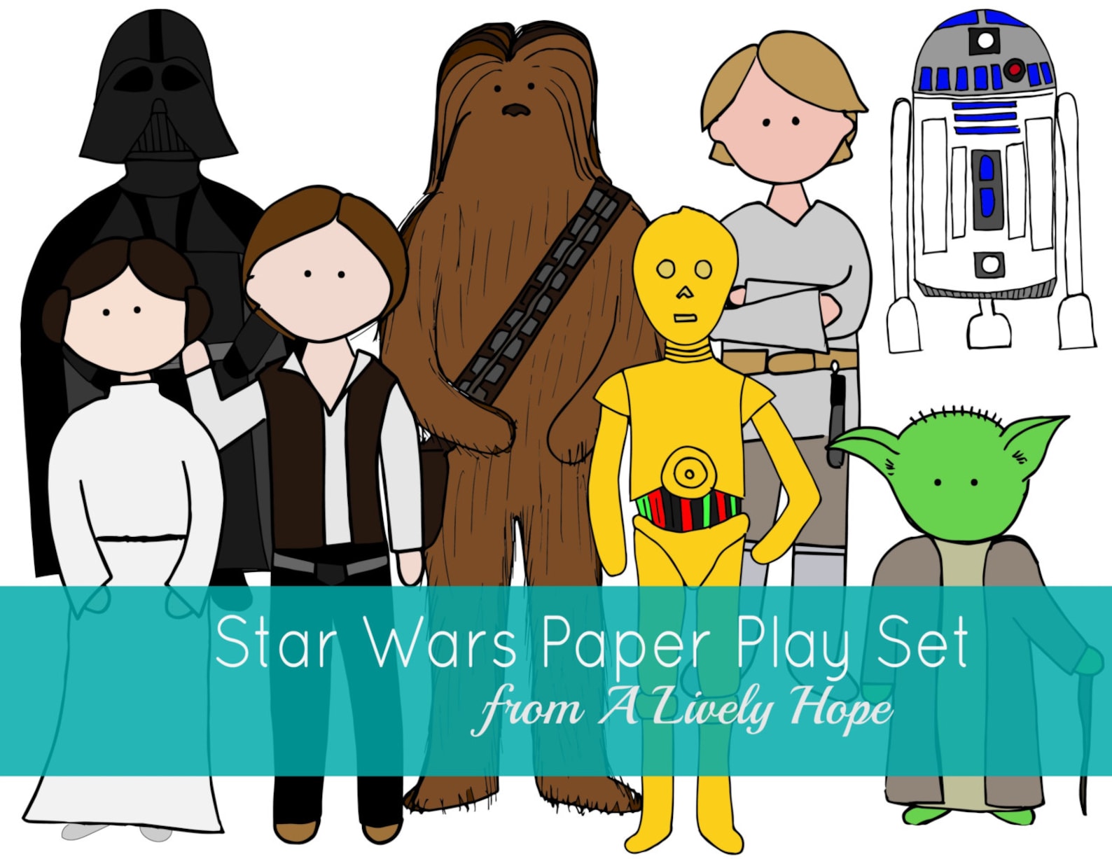 Star Wars Paper Doll Play Set - Etsy