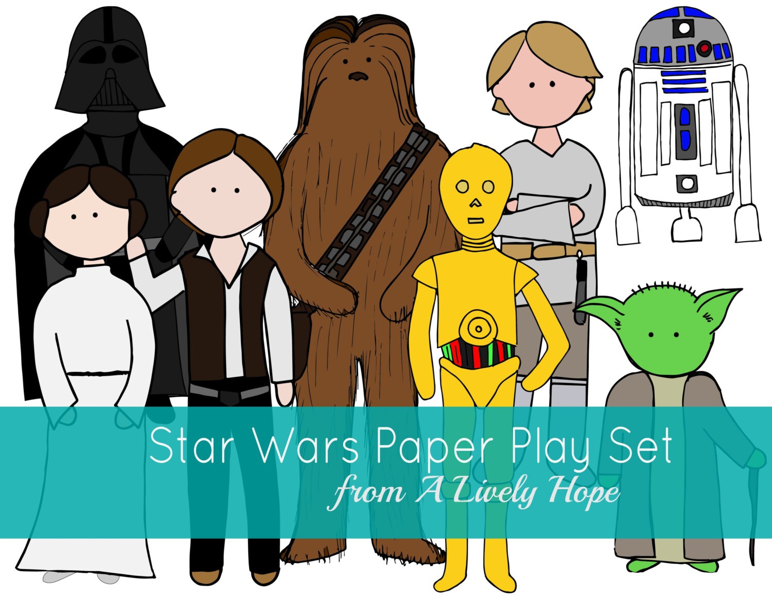 Star Wars Paper Doll Play Set - Etsy
