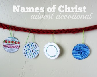 Names of Christ Advent Devotional Printable Ornaments to Color