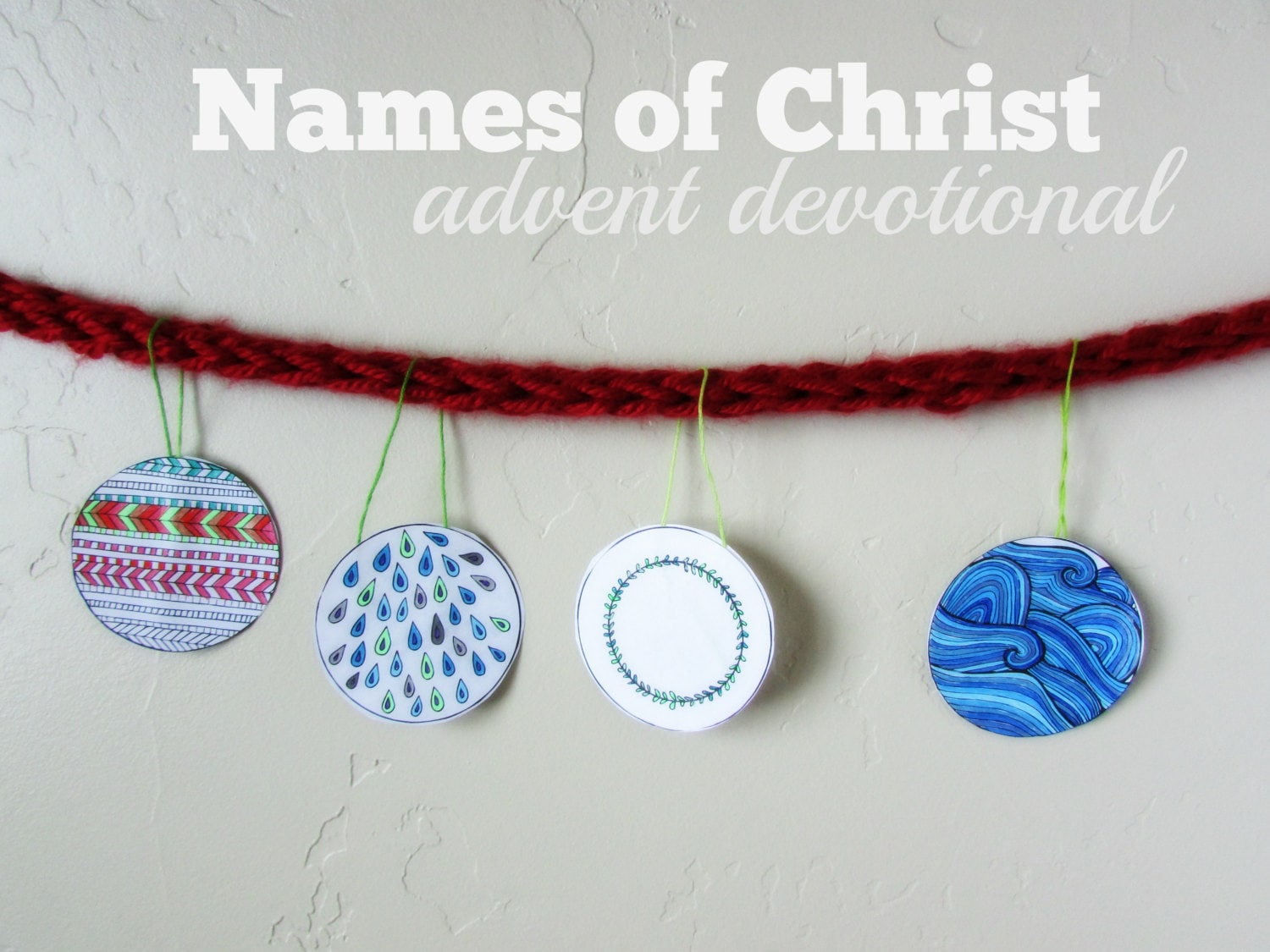 Names of Christ Advent Devotional Printable Ornaments to Color | Etsy