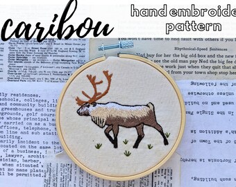 Caribou Hand Embroidery Pattern
