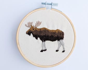 Moose Hand Embroidery Pattern