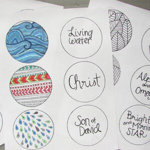 Names of Christ Advent Devotional Printable Ornaments to Color - Etsy