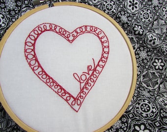 Hand Embroidery Pattern // Love