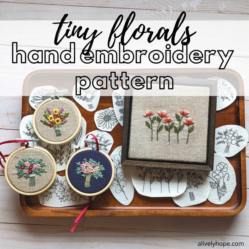 Hand Embroidery Pattern // Tiny Florals Collection image 1