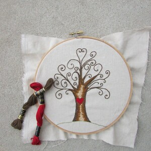 Hand Embroidery Pattern // Swirly Tree image 3