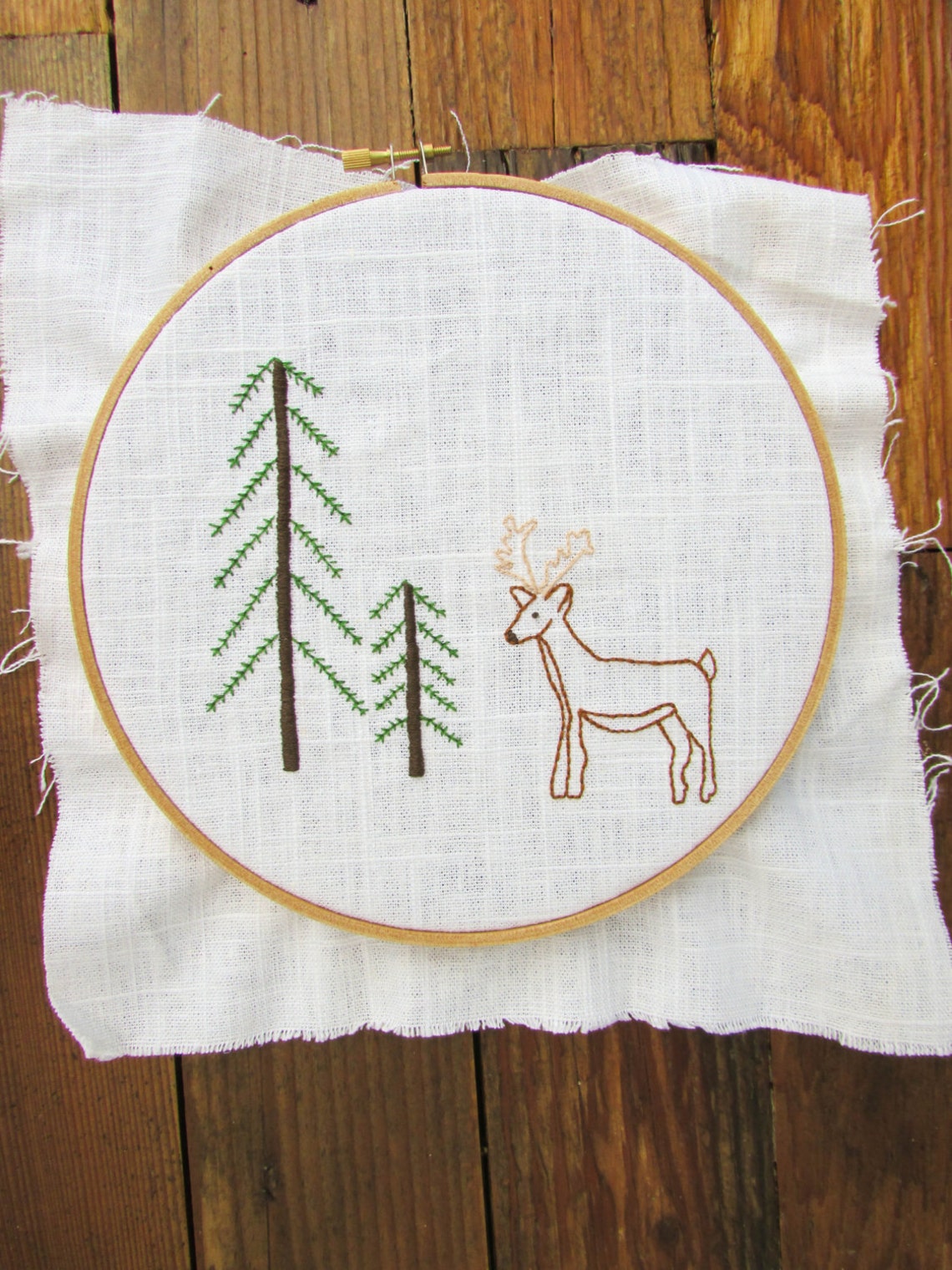 Deer hand embroidery sybju  etsy Deer hand embroidery sybju  etsy