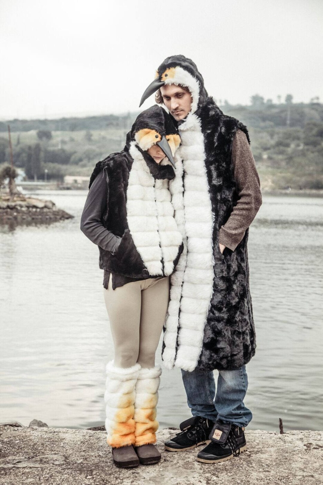 Penguin Hoodie Unisex Adult Costumes Chest Size 42