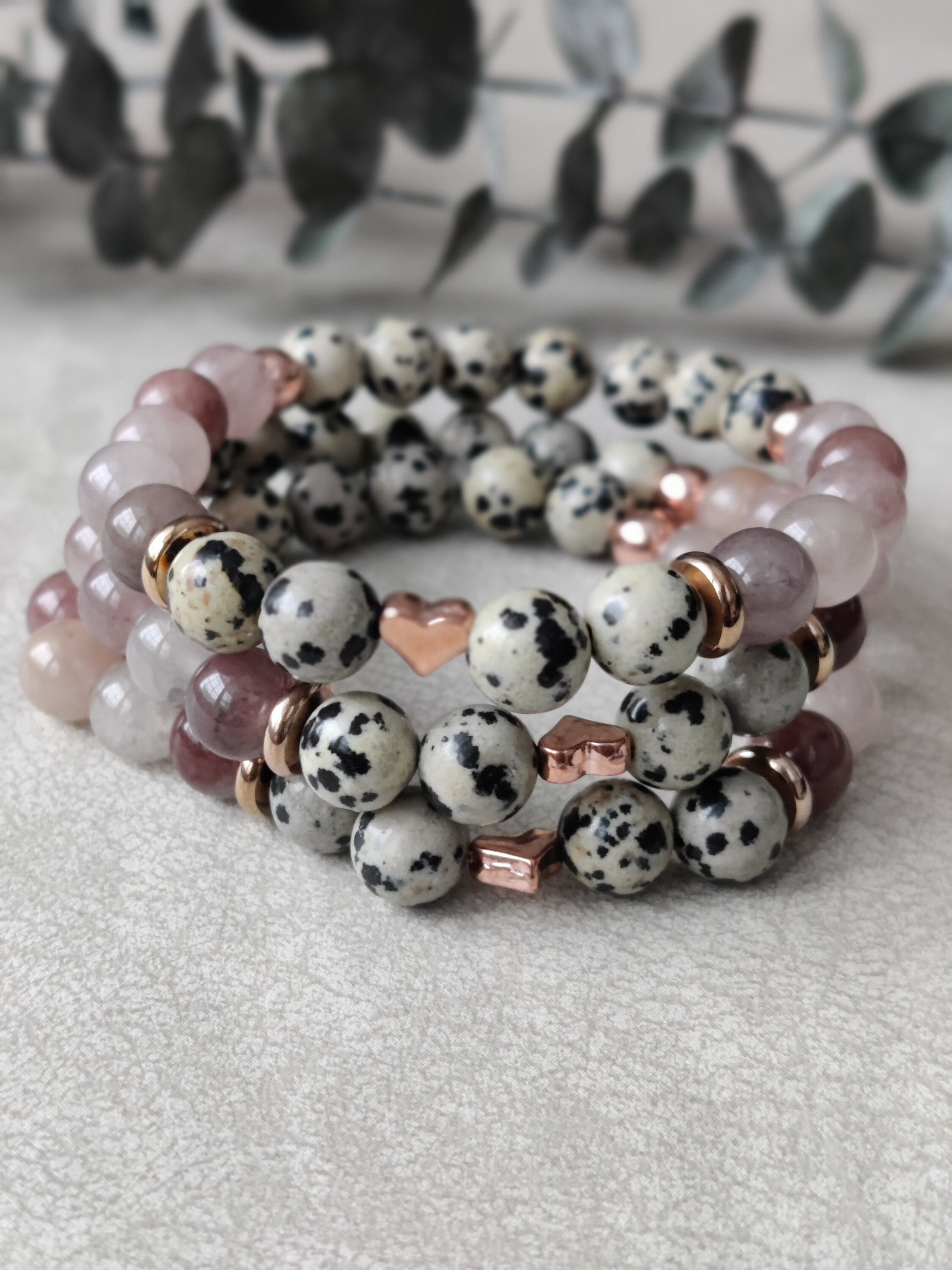 Beads with Bead Pen Kit - Rose Quartz and Awareness Charm with