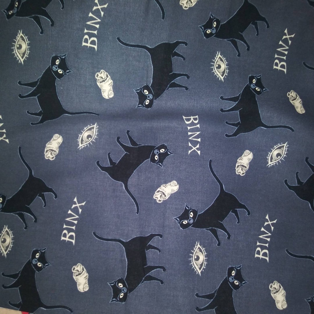 1 Yard Hocus Pocus Binx Black Cat Disney Characters Gray - Etsy