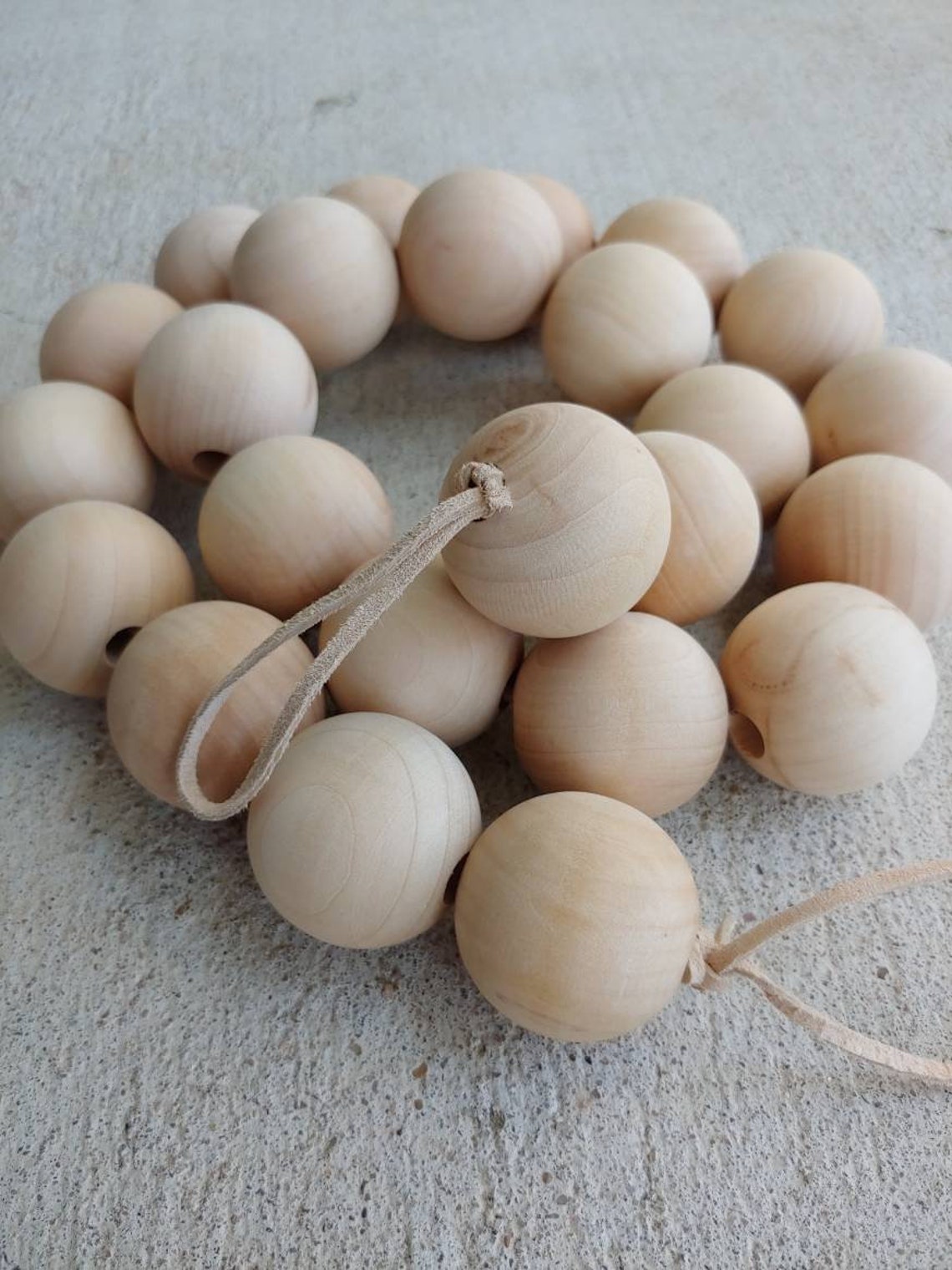 Wooden Bead Garland 1.25 beads Various Lengths Etsy